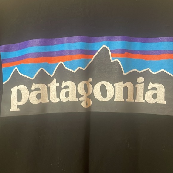 Men’s Patagonia Black Responslbill-Tee Regular Fit Back Logo Long Sleeve T-Shirt - Picture 6 of 7